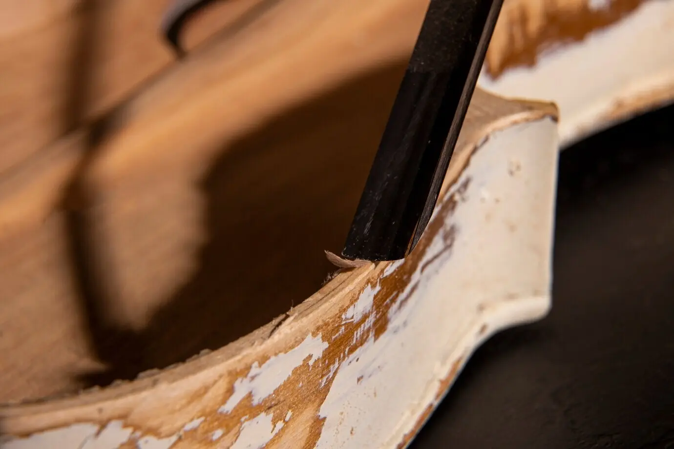 Nahaufnahme von Werkzeugen zum Gravieren